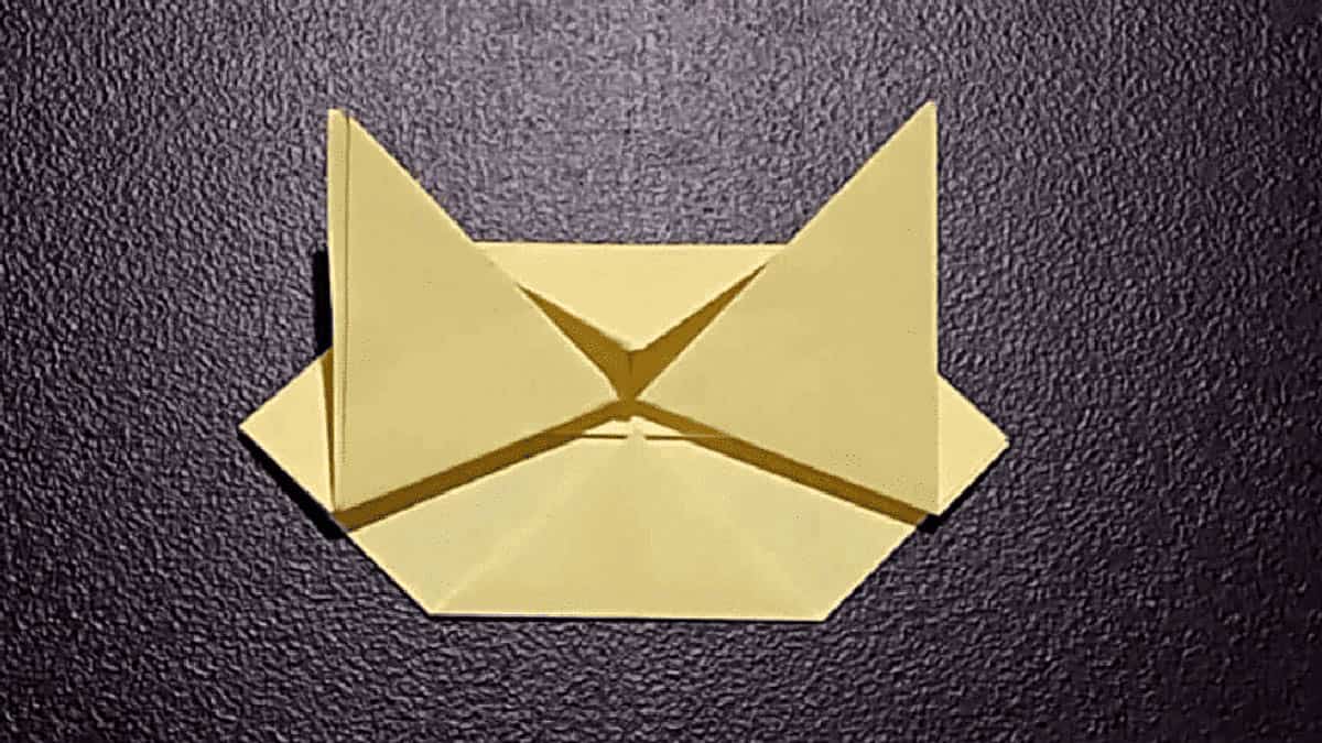 How to Make an Origami Cat Face Origami Cat Face Instructions