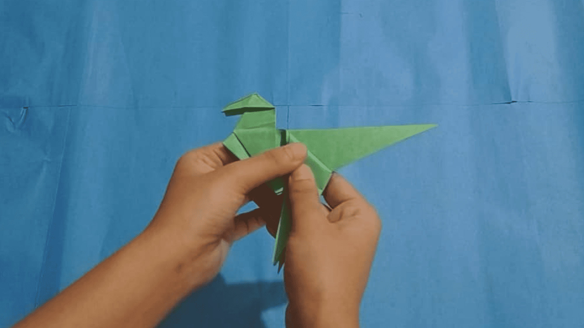 origami dinosaur instructions step 32