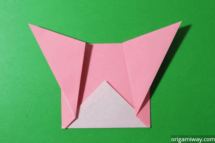 Easy Origami Teddy Bear Step 8-2