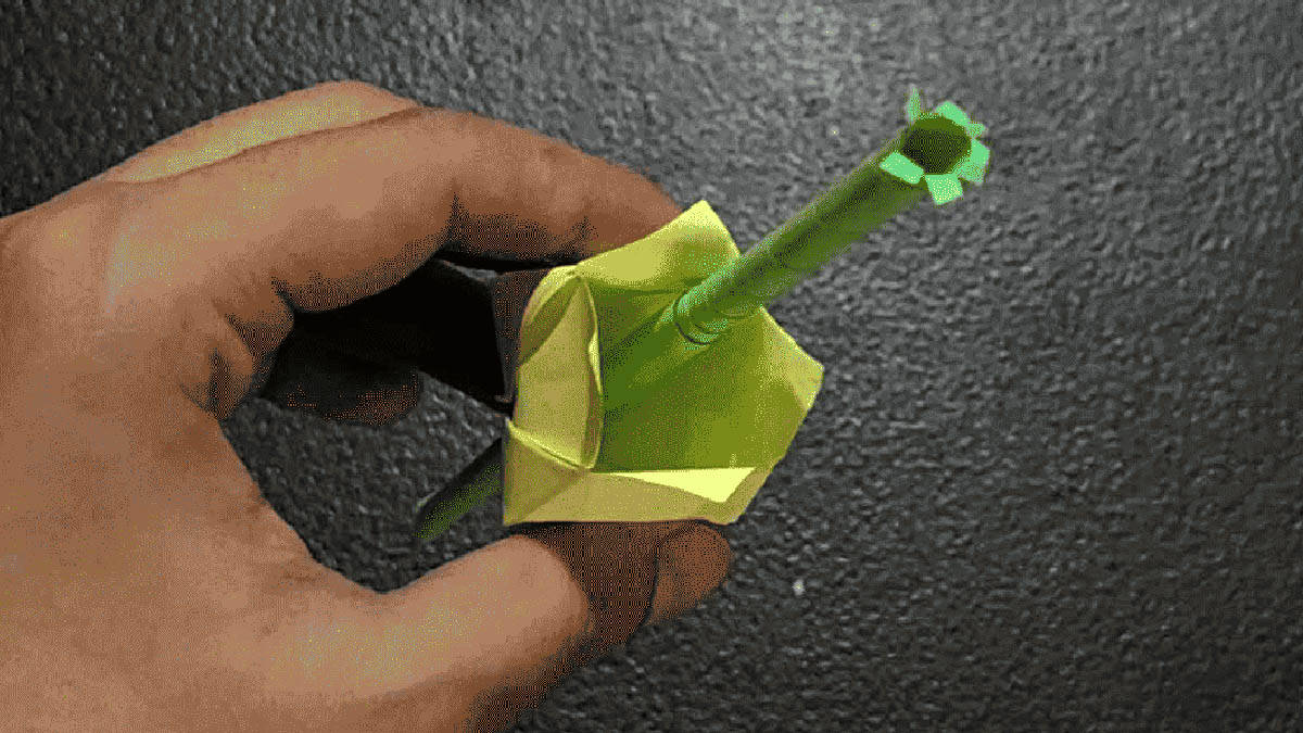 origami flower bouquet instructions step 15