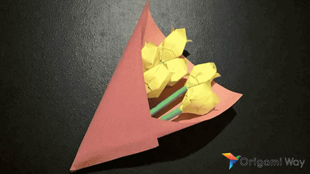 Origami Flower Bouquet Instructions