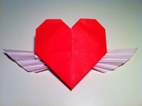 Origami Heart With Wings Instructions And Diagram