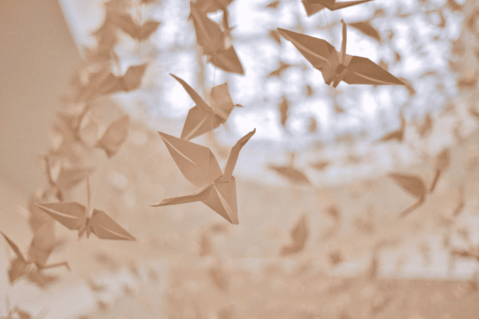 history of origami: paper cranes
