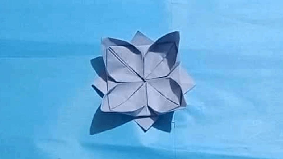 origami lotus flower instructions step 12.2