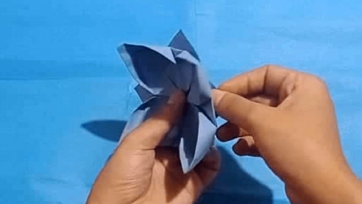origami lotus flower instructions step 12