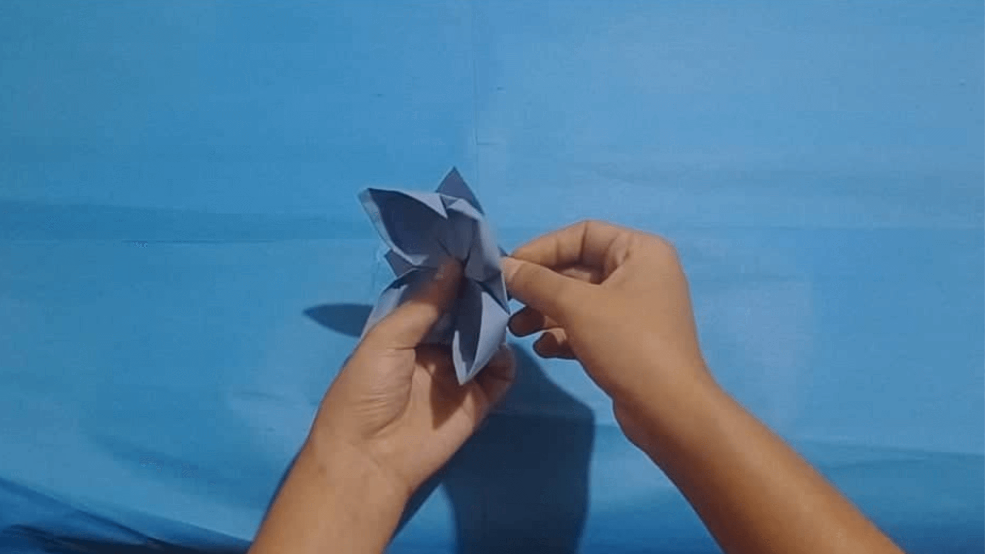 origami lotus flower instructions step 12
