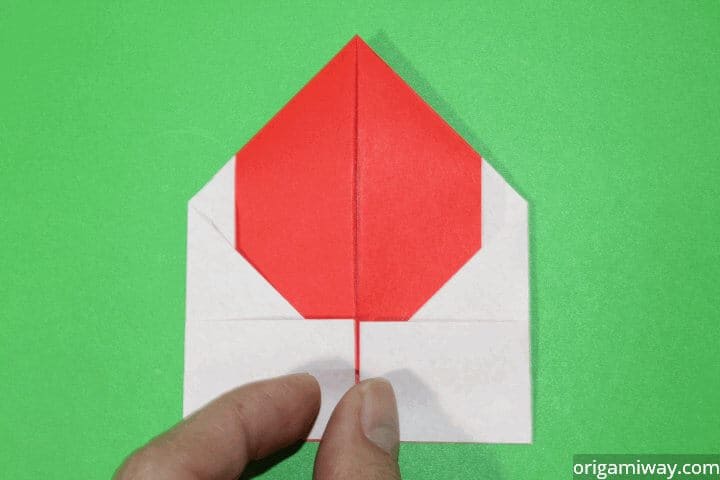 Easy Origami Santa Claus Step 10-2