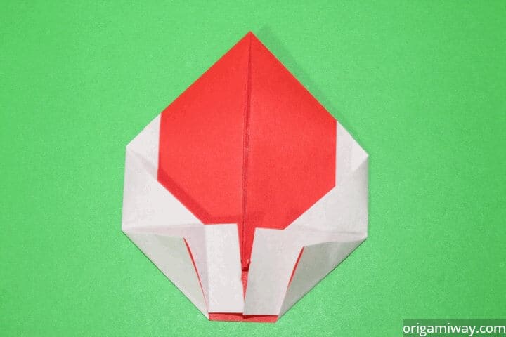 Easy Origami Santa Claus Step 11-2
