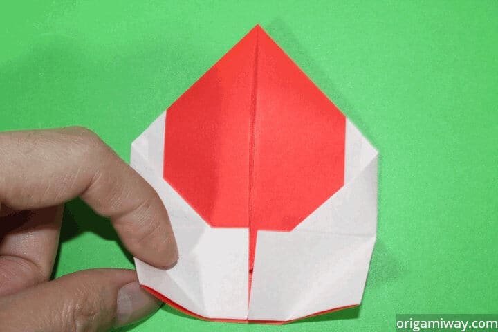 Easy Origami Santa Claus Step 11