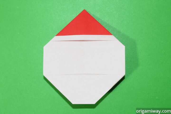 Easy Origami Santa Claus Step 12