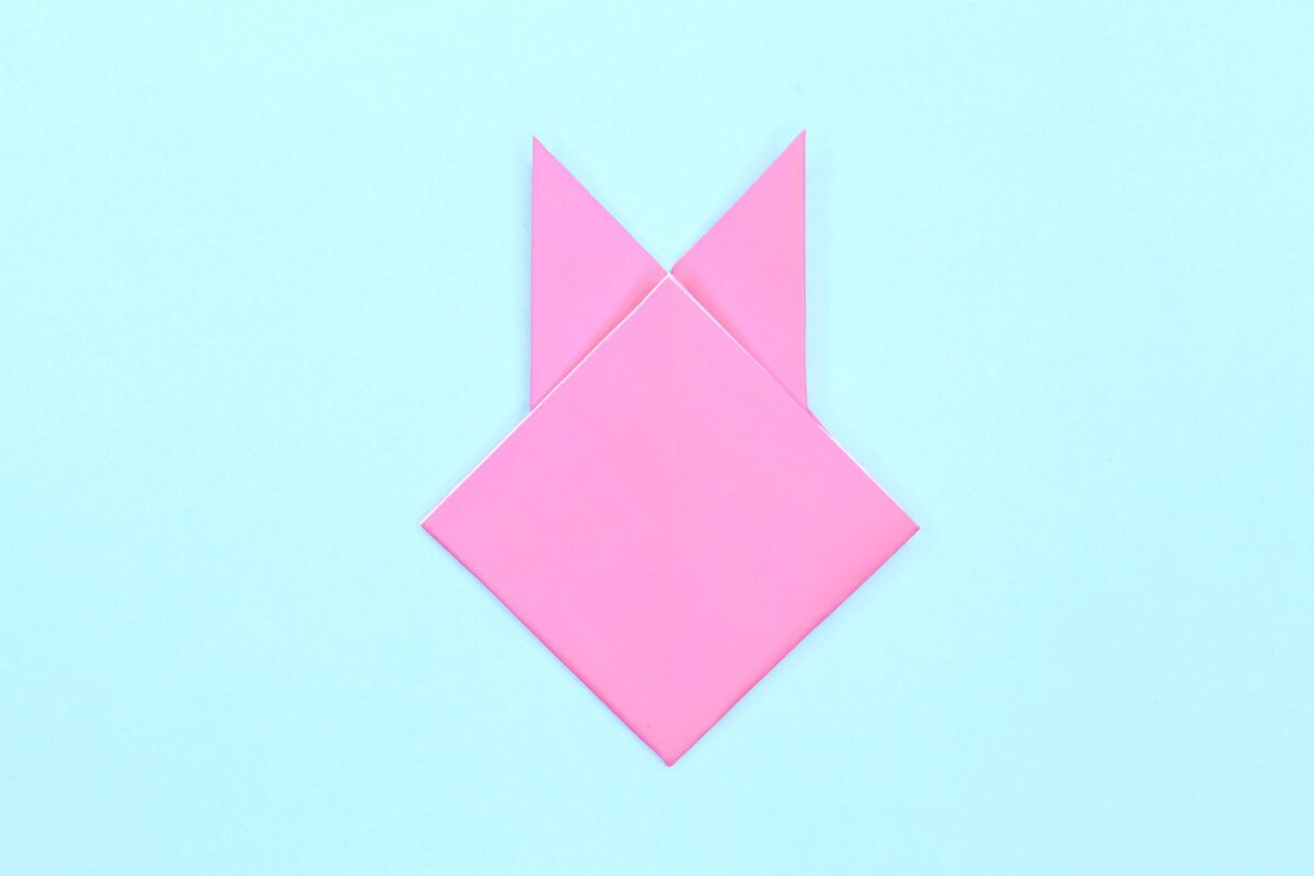 Rabbit origami step 9