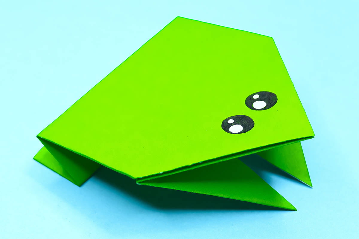 Easy Origami Paper Frog Instructions