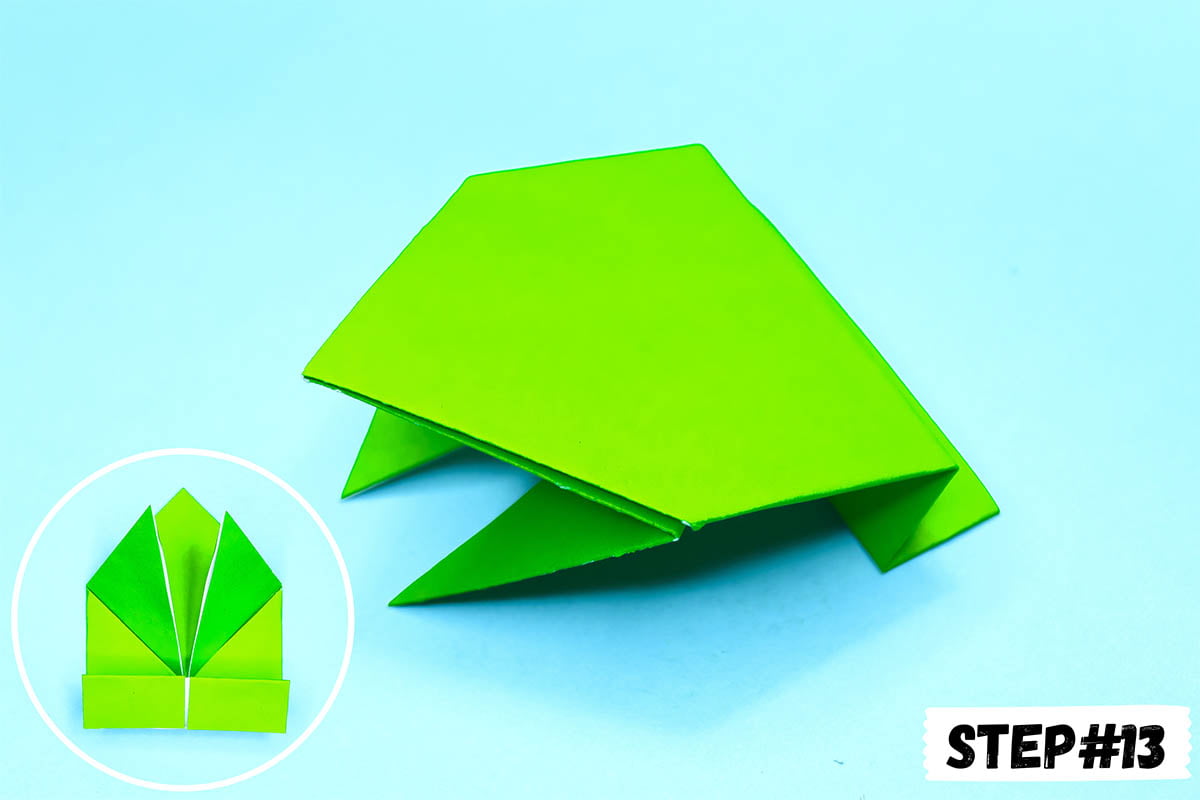 Easy frog origami step 13