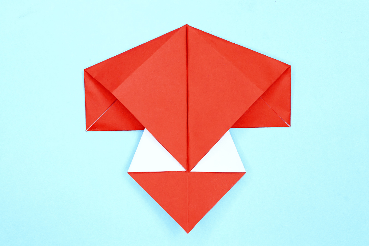 Mushroom origami step 16