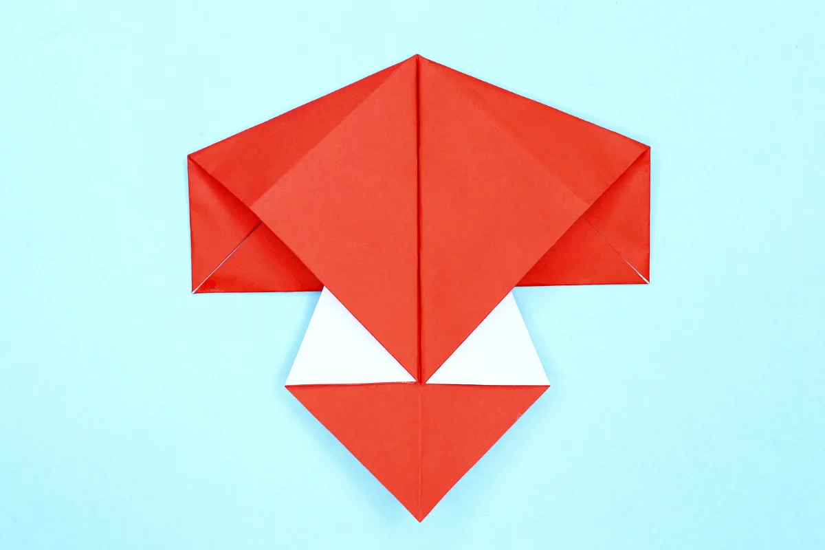 Mushroom origami step 16
