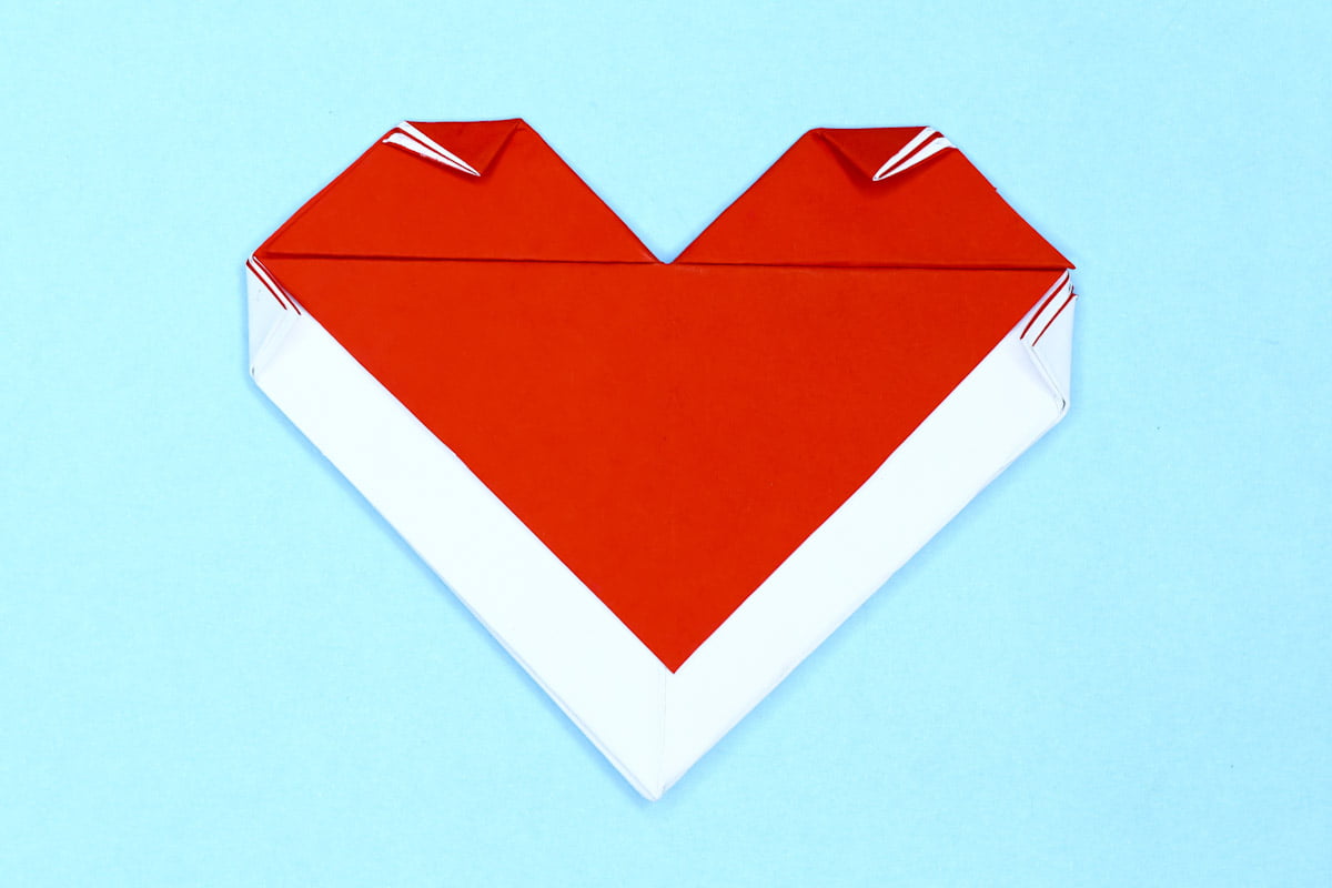 Easy Origami Heart Envelope step 22