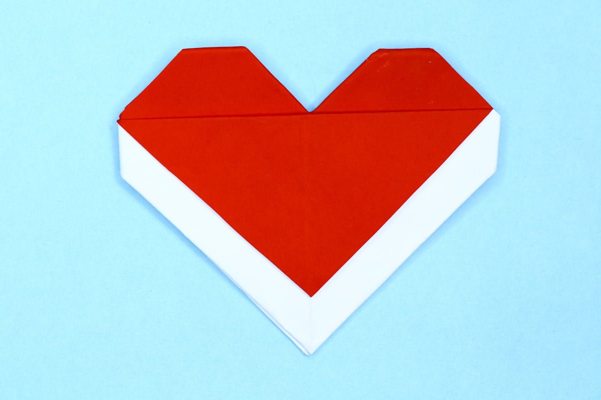 Easy Origami Heart Envelope final step