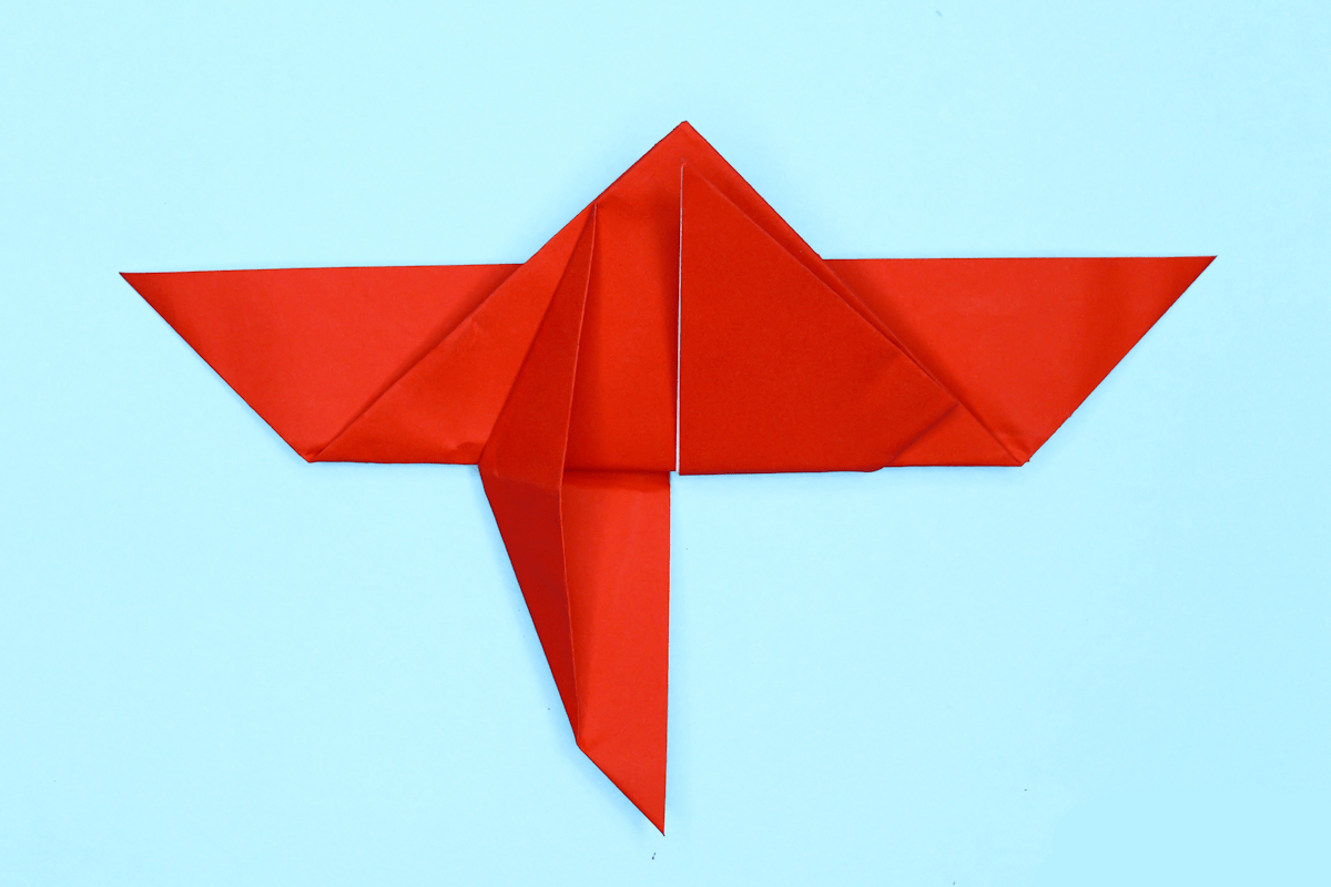 Butterfly origami step 14