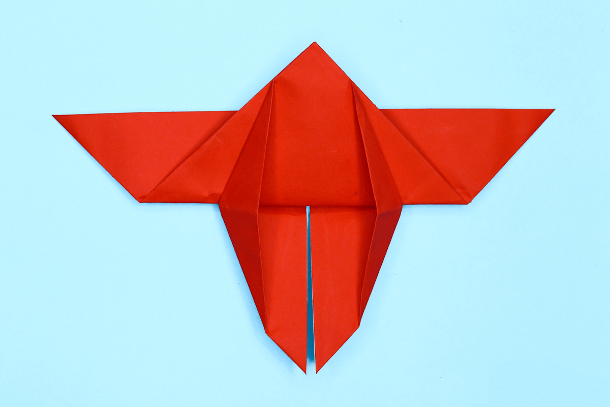 Butterfly origami step 15