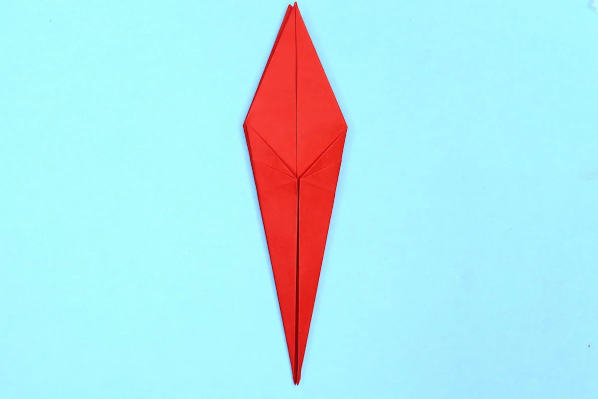 Crane origami step 22