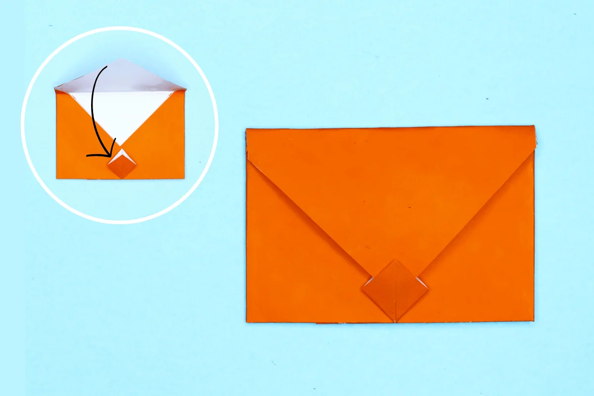 Envelope origami step 09