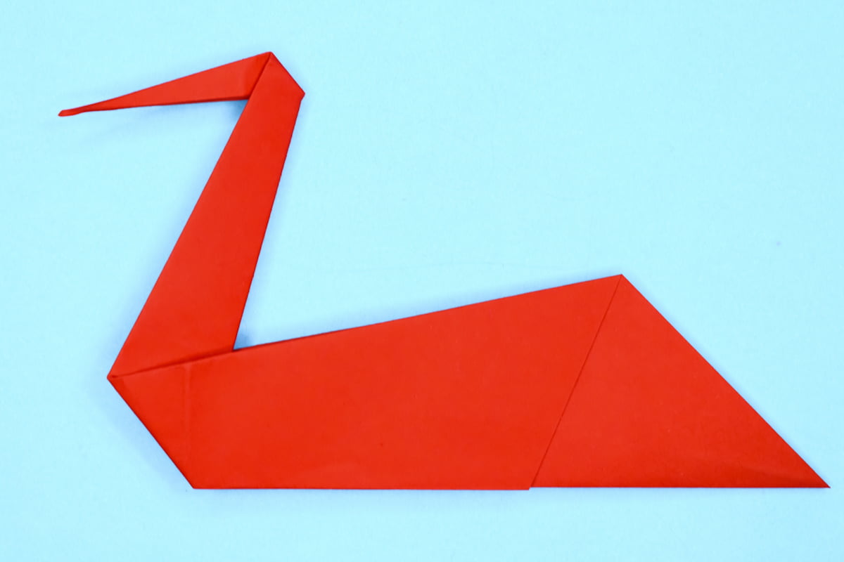Pelican origami step 21