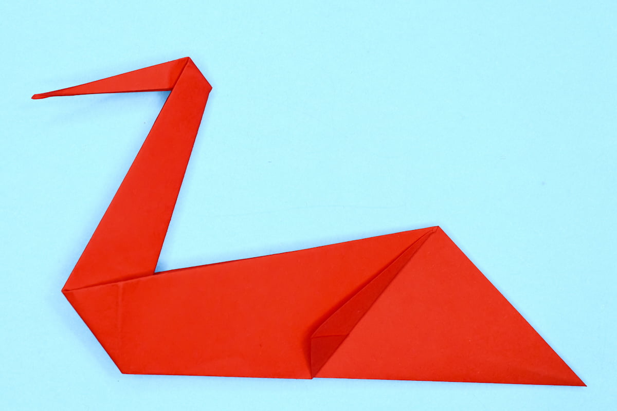 Pelican origami step 22