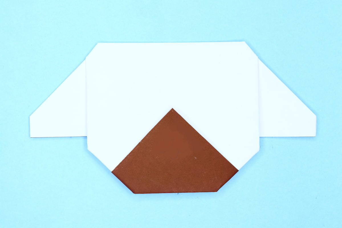 Pug origami step 14