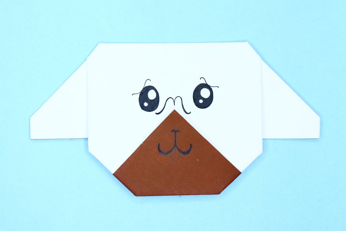 Easy Origami Pug Dog Instructions