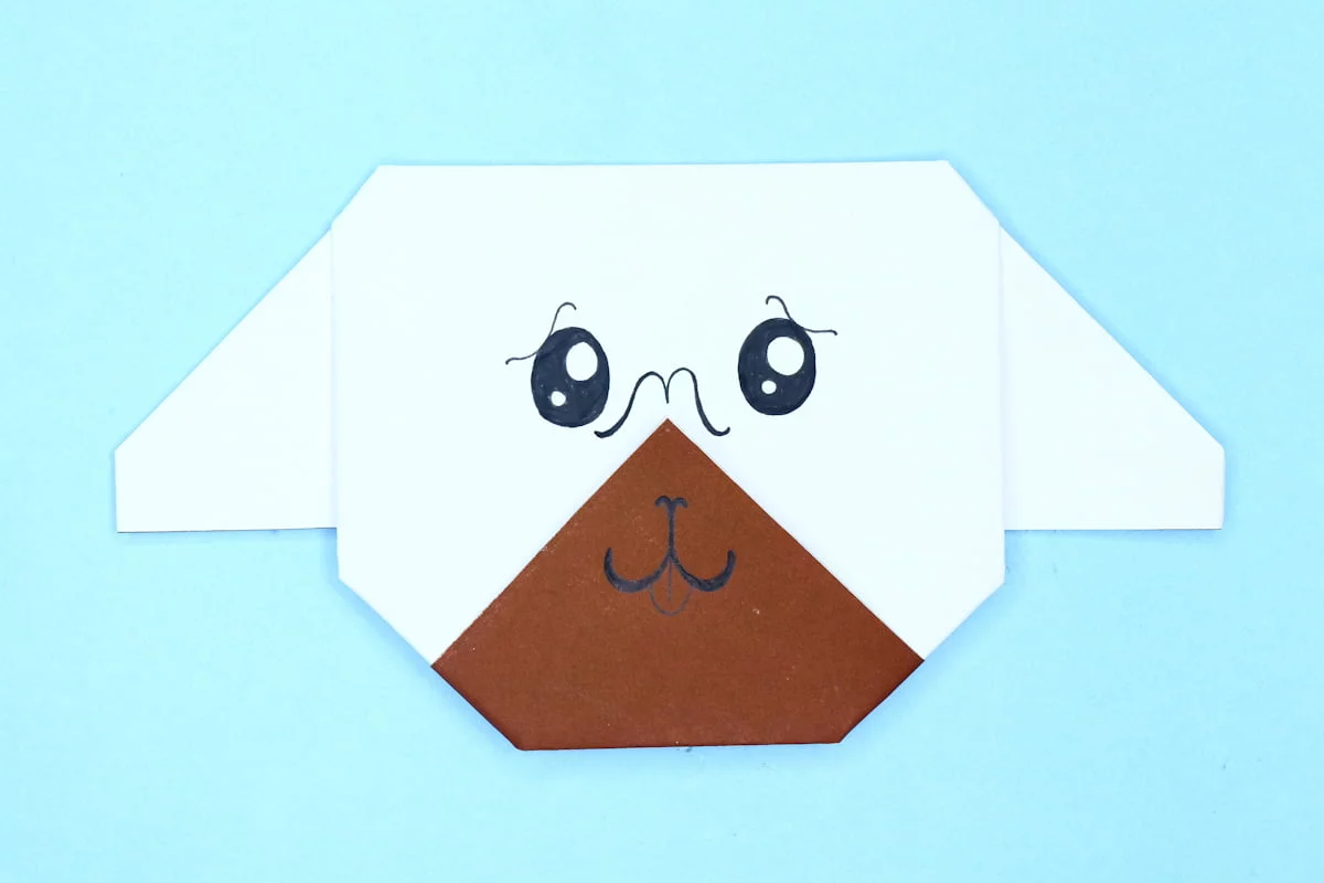 Pug origami final step