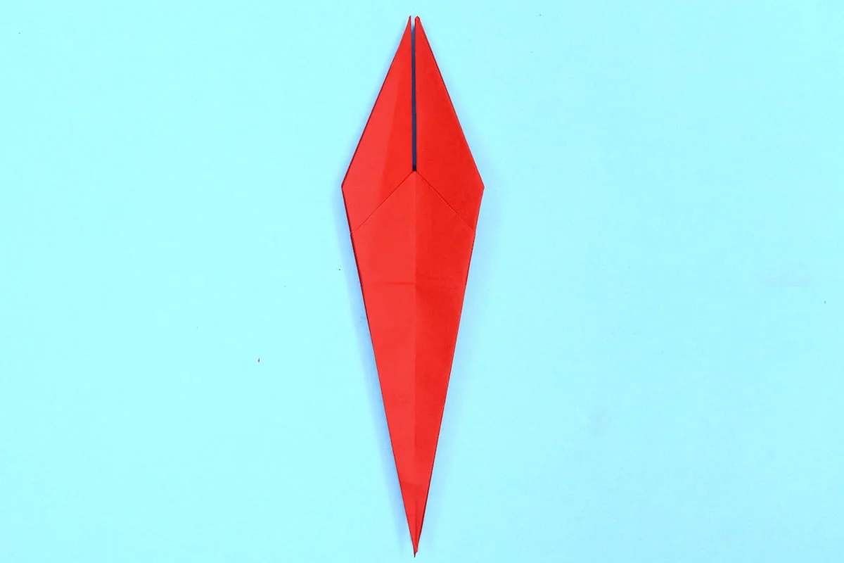 Crane origami step 25