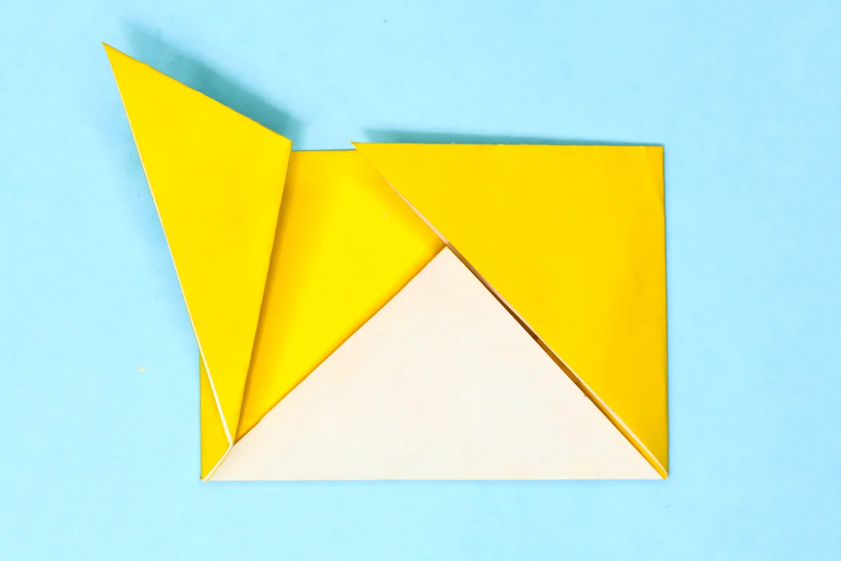 Origami teddy bear step 09