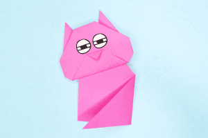 Funny Cartoon-Style Origami Cat Instructions