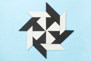 Origami Transforming Ninja Star with 8-points