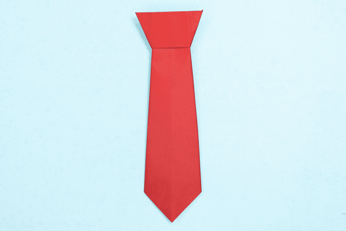 Origami Tie final step