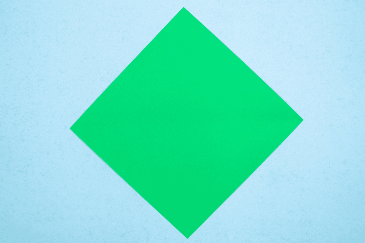 Origami whale step 02