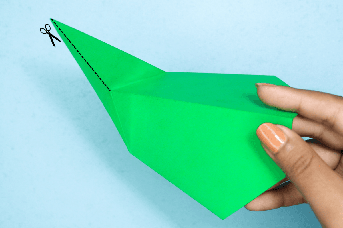 Origami whale step 17