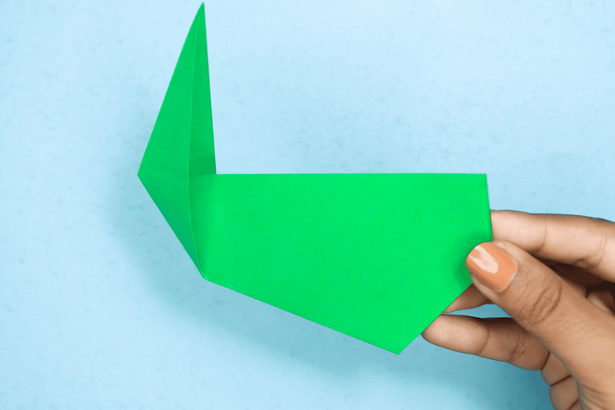 Origami whale step 19