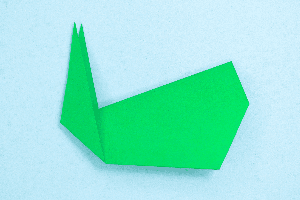 Origami whale step 20