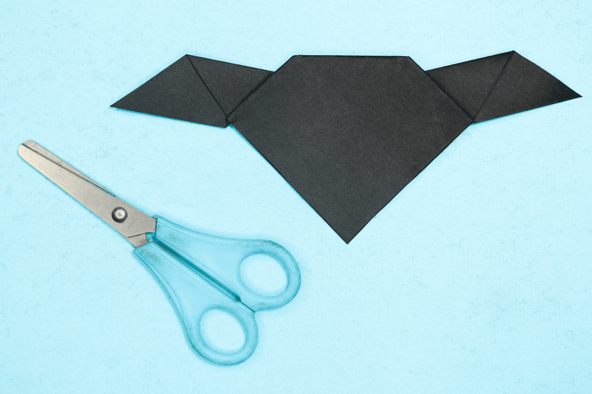 Halloween bat step 12