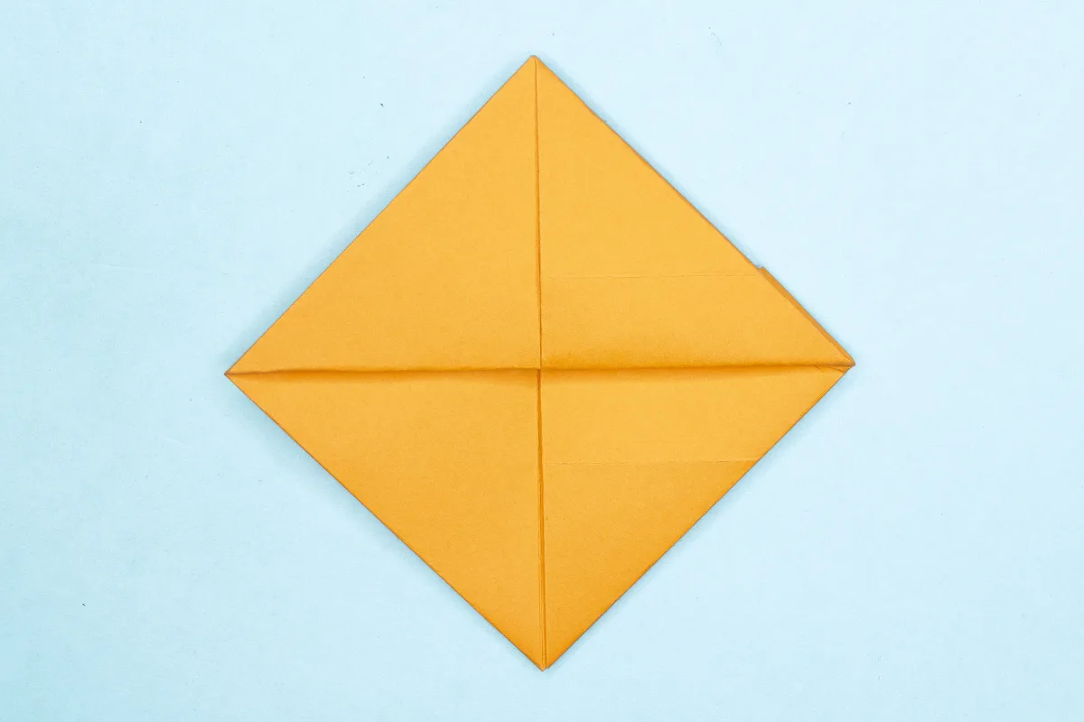 Origami boat step 14