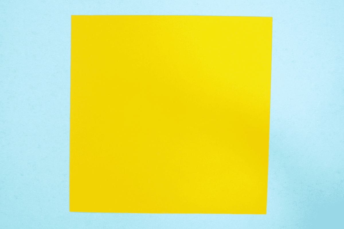 Origami bunny step 01