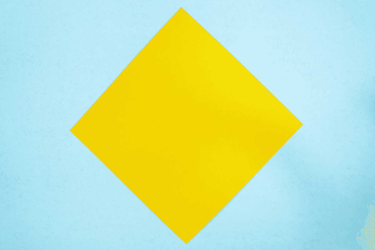 Origami bunny step 02