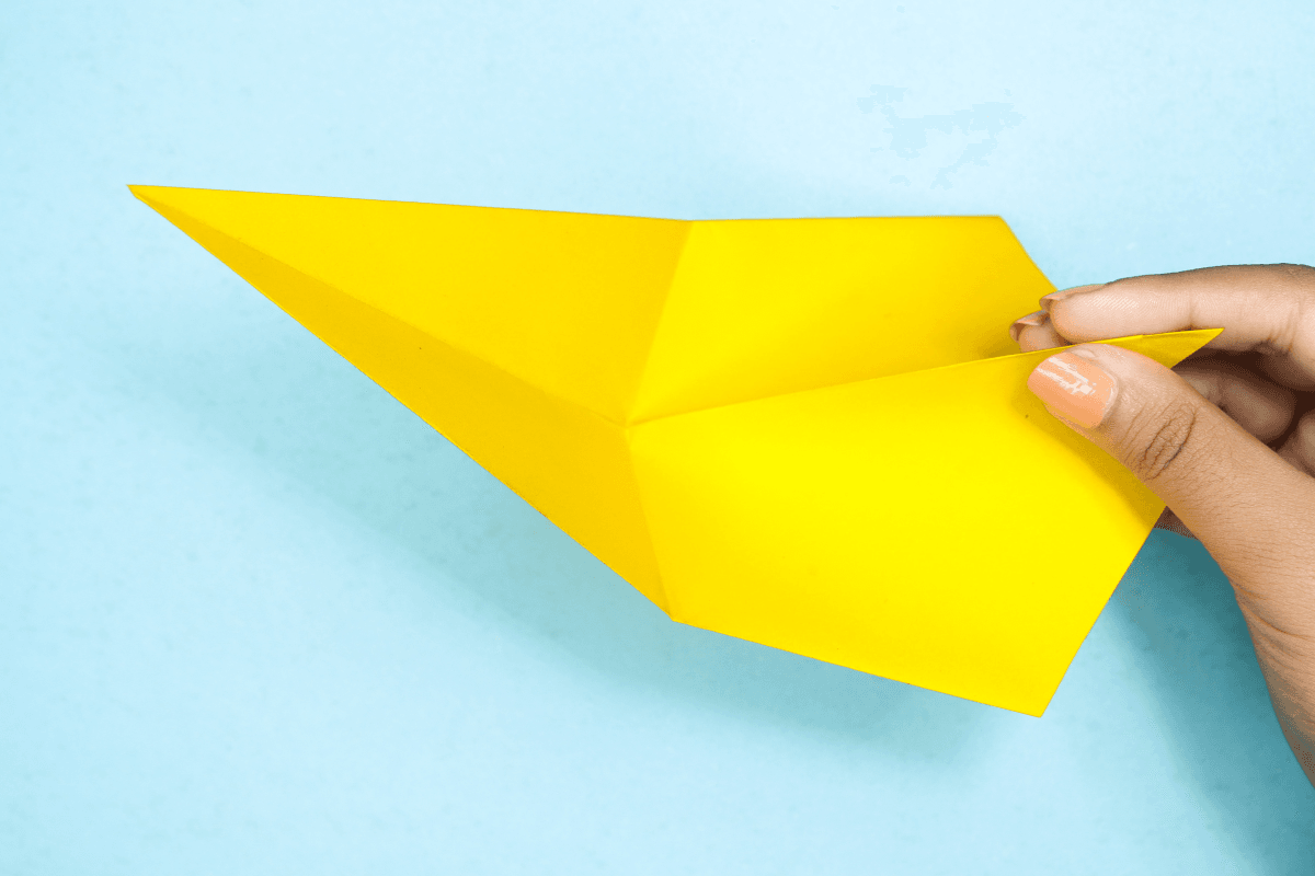 Origami bunny step 12