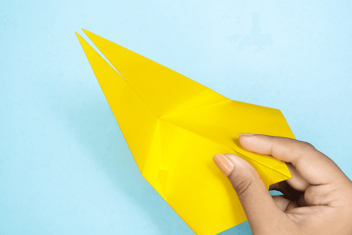 Origami bunny step 14