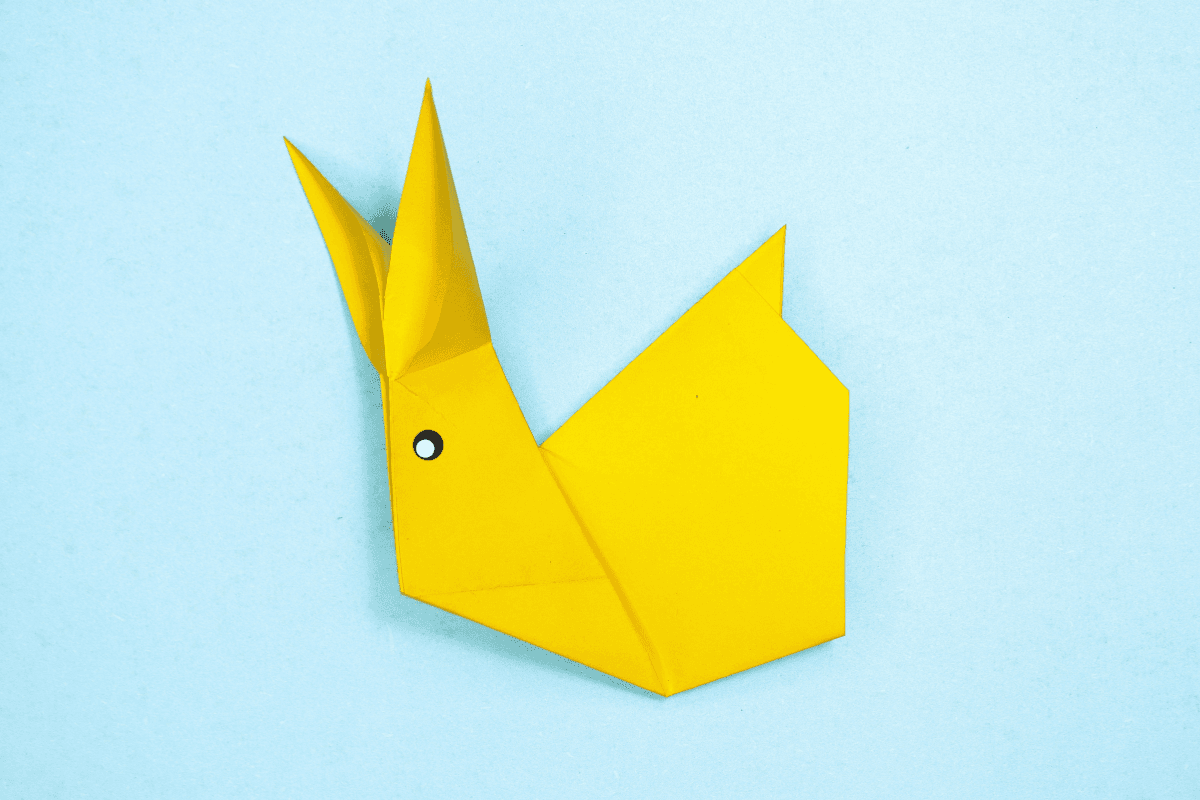 Origami bunny final step