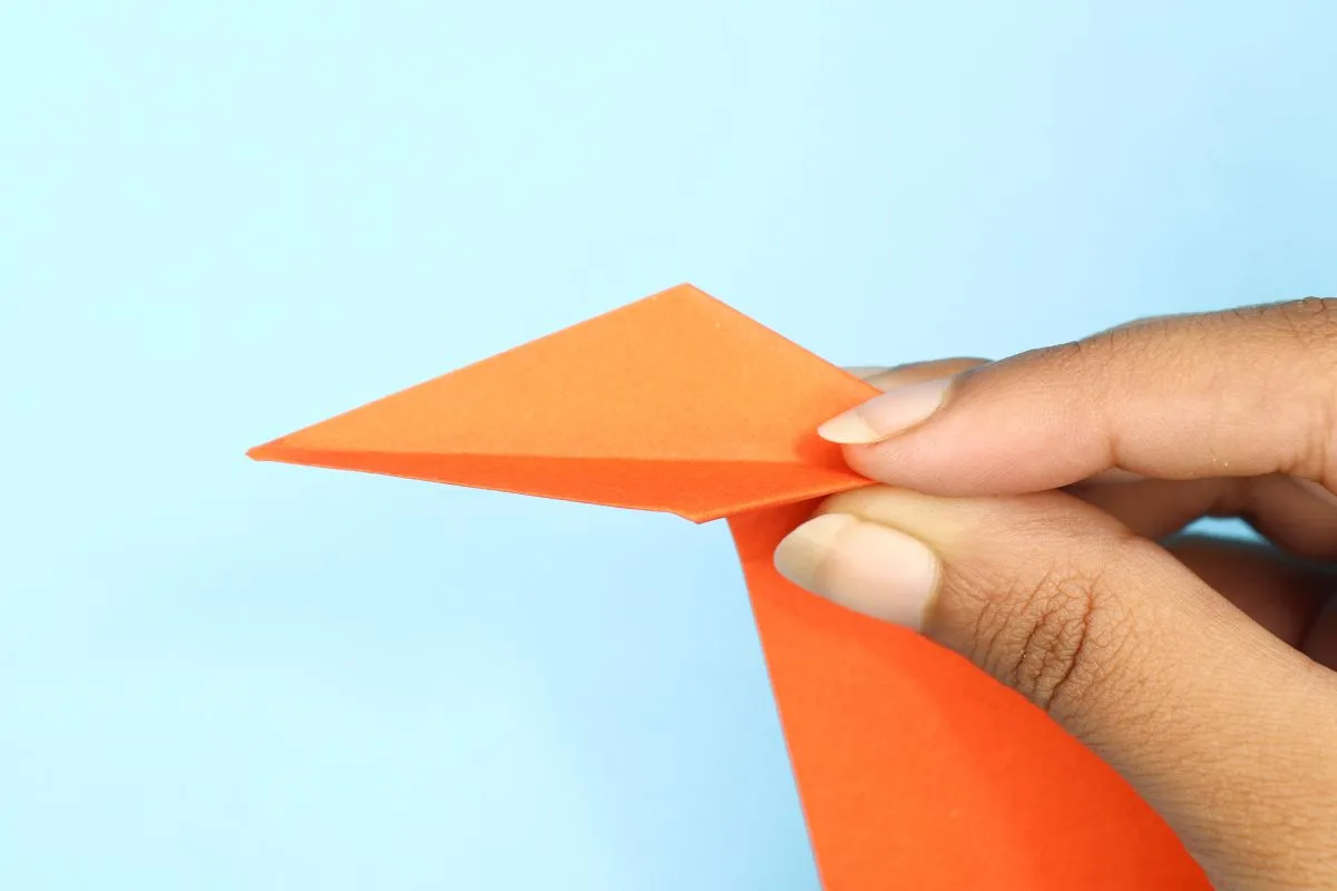 Inside reverse fold step 06