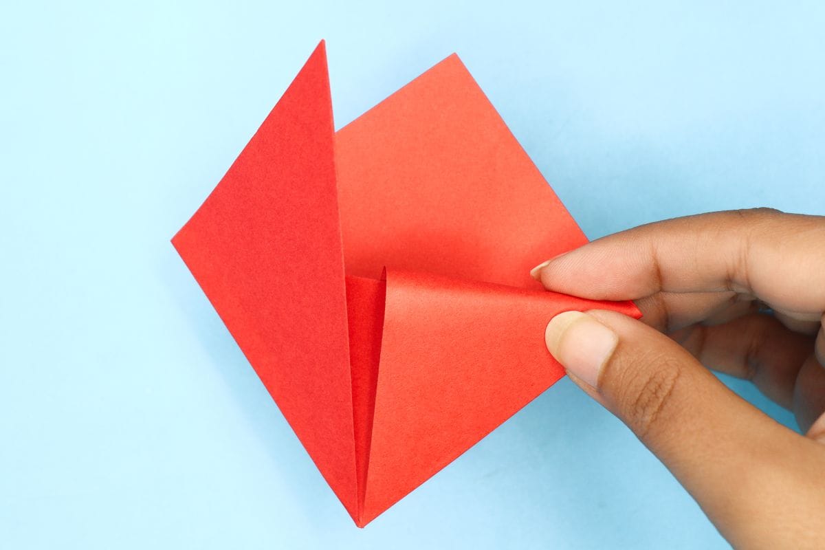 Origami bookmark step 09