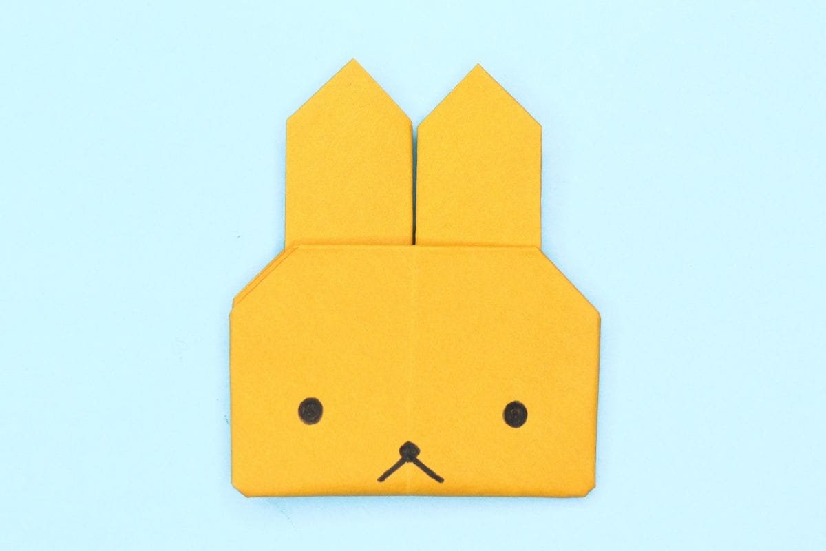 origami bunny final step