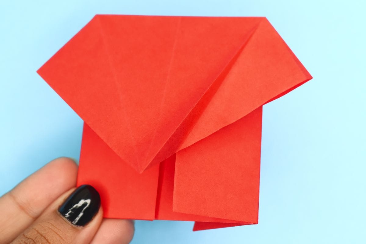 Origami elephant step 19